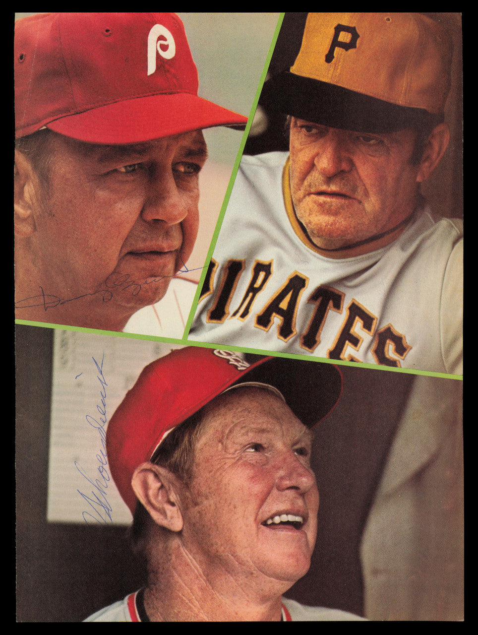 Red Schoendienst & Danny Ozark Autographed 8.5x11.5 Magazine Page Photo SKU #232531