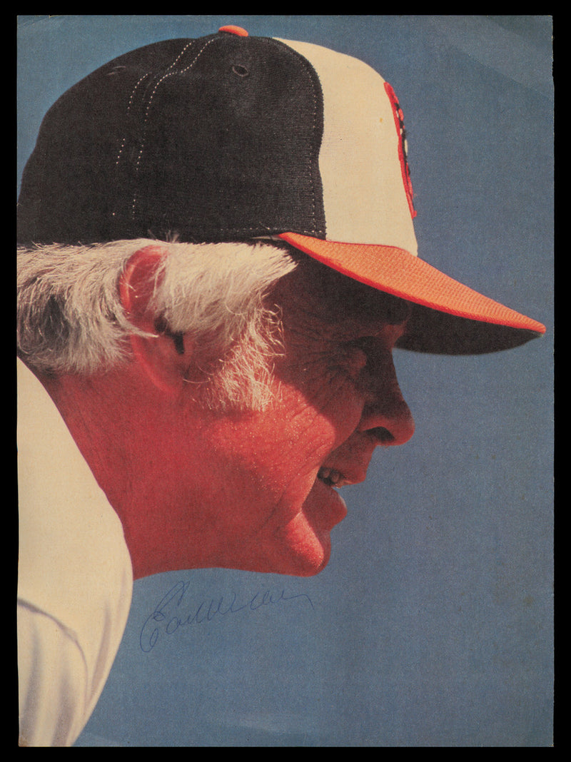 Earl Weaver Autographed 8.5x11.5 Magazine Page Photo Baltimore Orioles SKU #232541