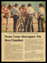 Earl Weaver Autographed 8.5x11.5 Magazine Page Photo Baltimore Orioles SKU #232541