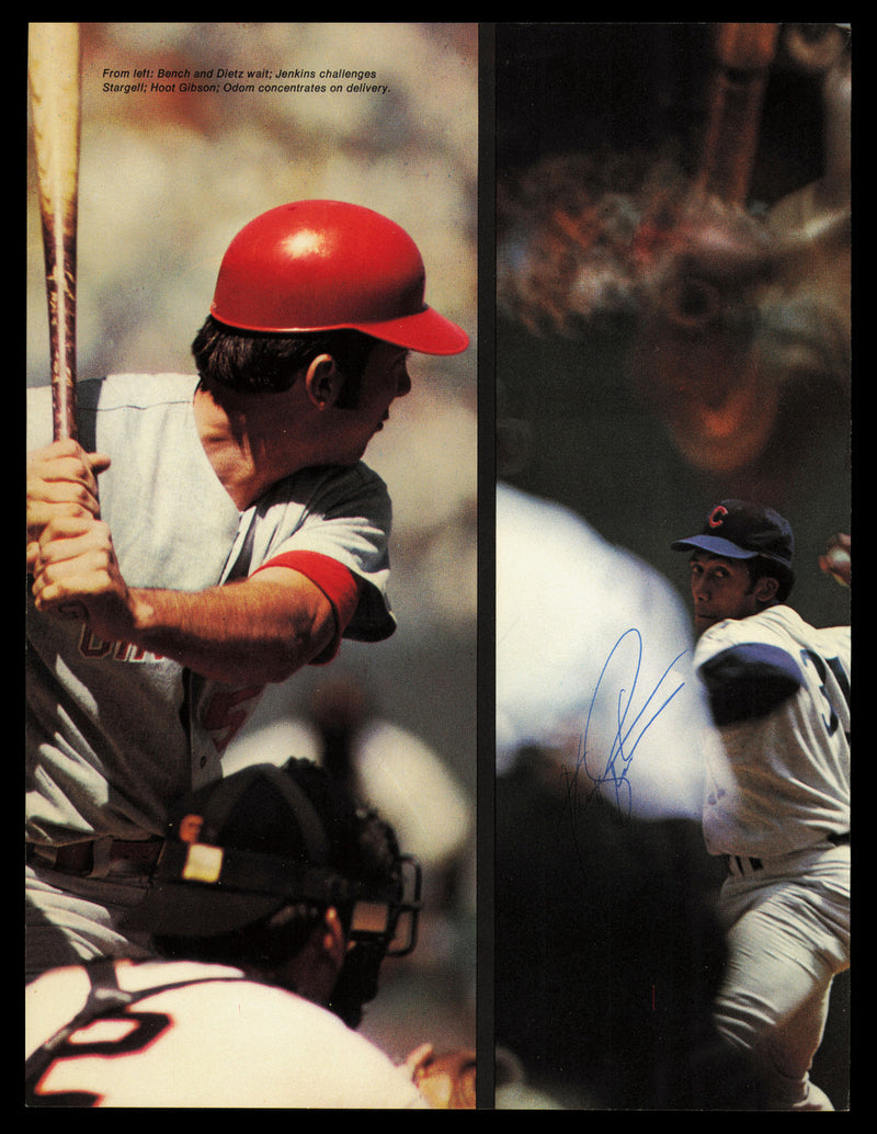 Fergie Jenkins & Paul Blair Autographed 8.5x11 Magazine Page Photo Chicago Cubs SKU #232565
