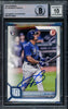 Wander Franco Autographed 2022 Bowman Rookie Card #12 Tampa Bay Rays Auto Grade Gem Mint 10 Beckett BAS Stock #216637