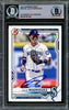 Julio Rodriguez Autographed 2021 Bowman Draft Card #BD-145 Seattle Mariners Beckett BAS Stock #216866