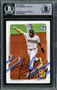 Fernando Tatis Jr. Autographed 2021 Topps Card #1 San Diego Padres Beckett BAS Stock #216877