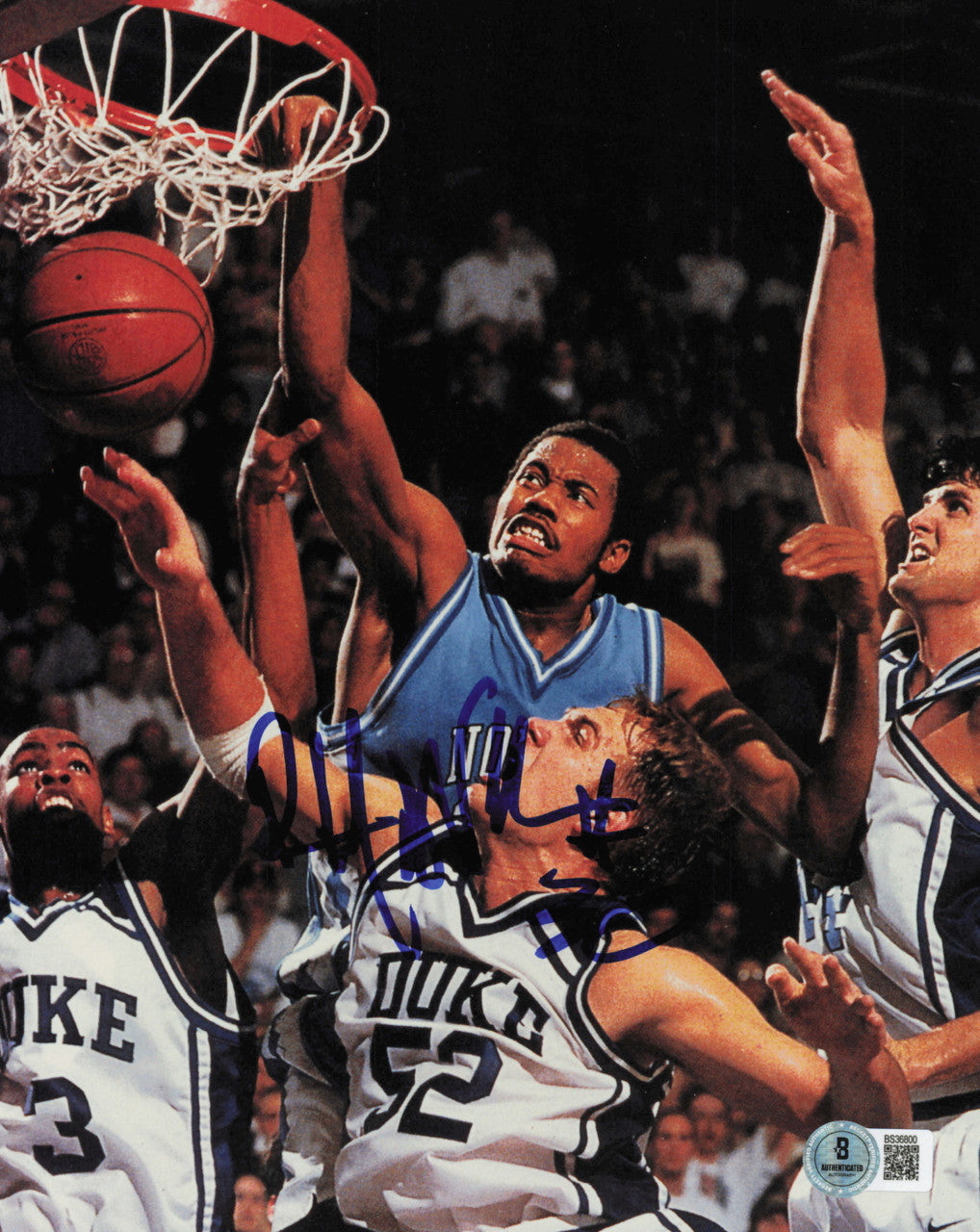 Rasheed Wallace Autographed 8x10 Photo North Carolina Tarheels Beckett BAS QR #BS36800