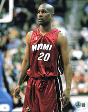 Gary Payton Autographed 8x10 Photo Miami Heat Beckett BAS QR #BS36805