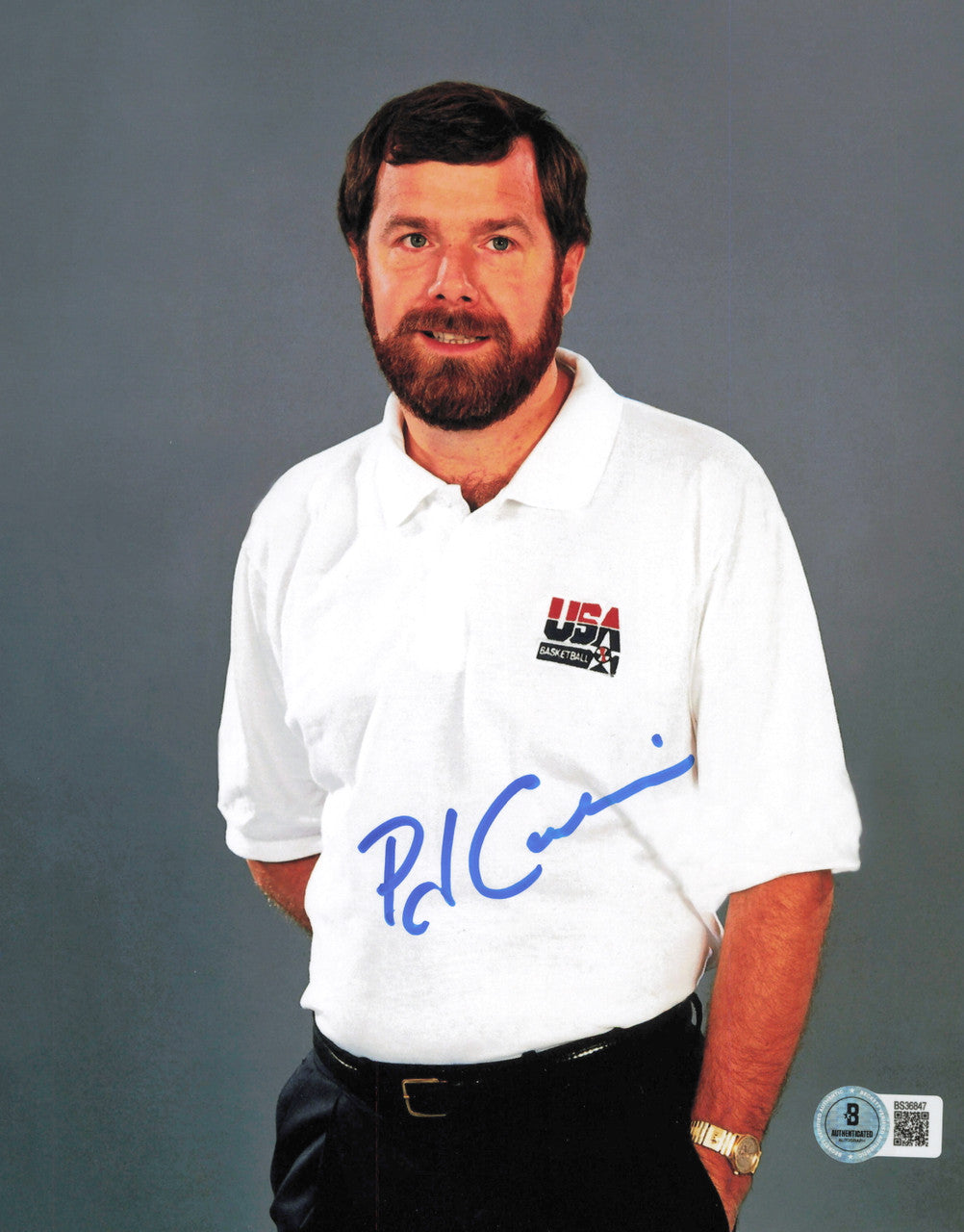 P.J. Carlesimo Autographed 8x10 Photo Team USA Beckett BAS QR #BS36847