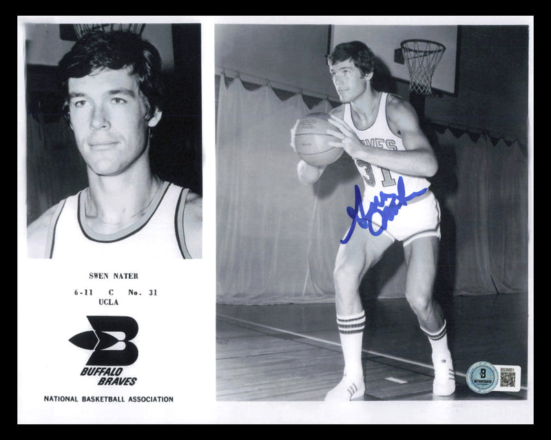 Swen Nater Autographed 8x10 Photo Buffalo Braves Beckett BAS QR #BS36851