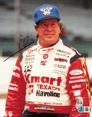 Mario Andretti Autographed 8x10 Photo Indy Car Beckett BAS QR #BS36942