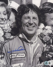 Mario Andretti Autographed 8x10 Photo Indy Car Beckett BAS QR #BS36945