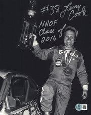 Jerry Cook Autographed 8x10 Photo Nascar "NHOF 2016" Beckett BAS QR #BS36957