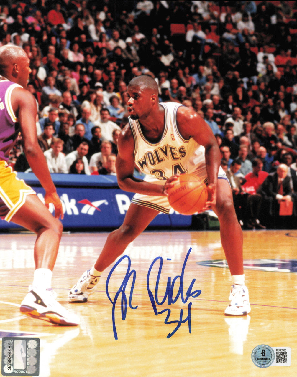 Isaiah J.R. Rider Autographed 8x10 Photo Minnesota Timberwolves Beckett BAS QR #BS36980