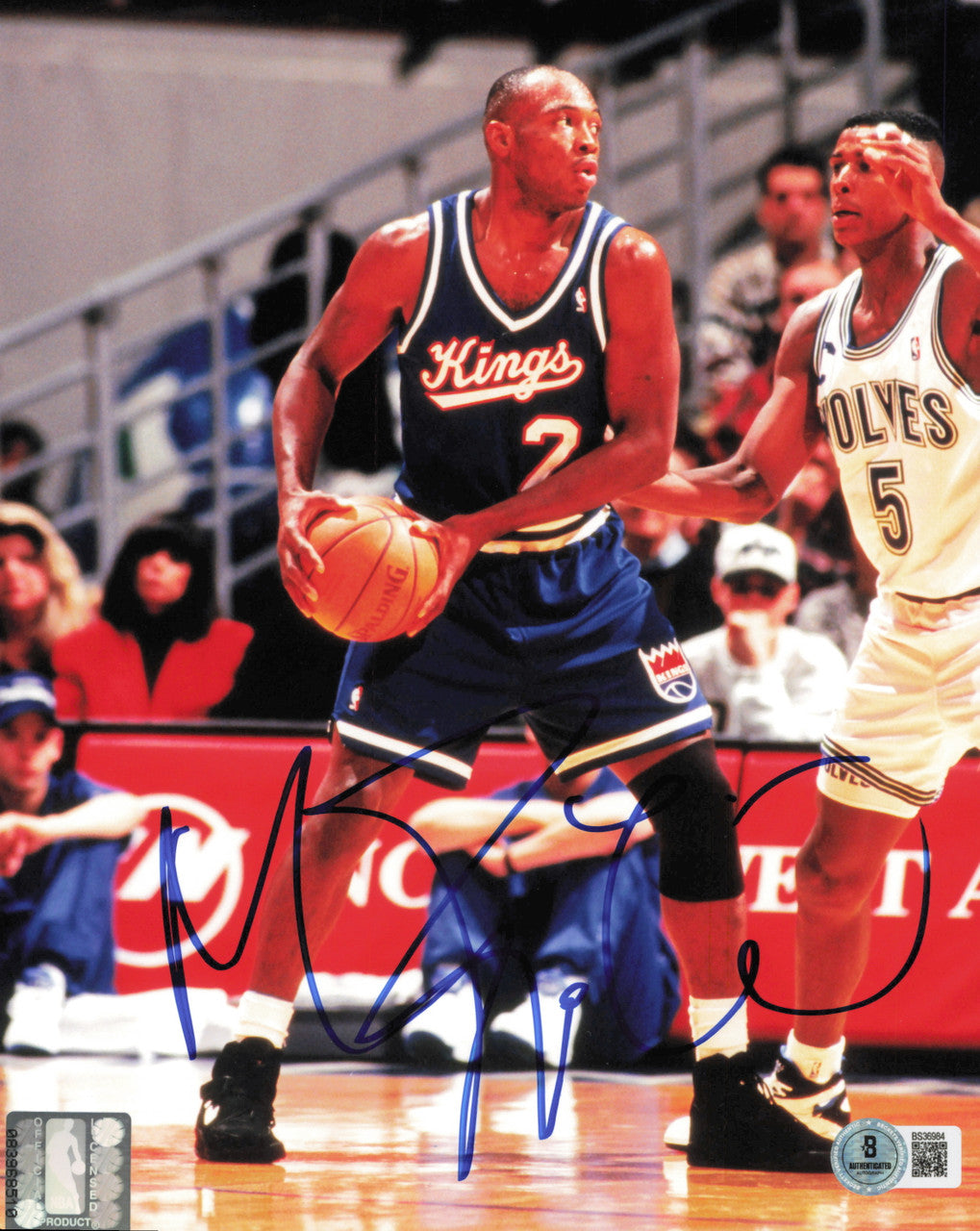Mitch Richmond Autographed 8x10 Photo Sacramento Kings Beckett BAS QR #BS36984