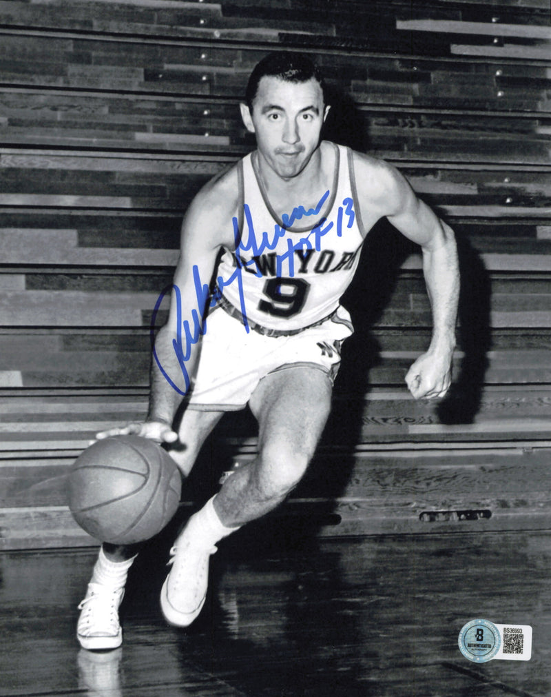 Richie Guerin Autographed 8x10 Photo New York Knicks "HOF 13" Beckett BAS QR #BS36993