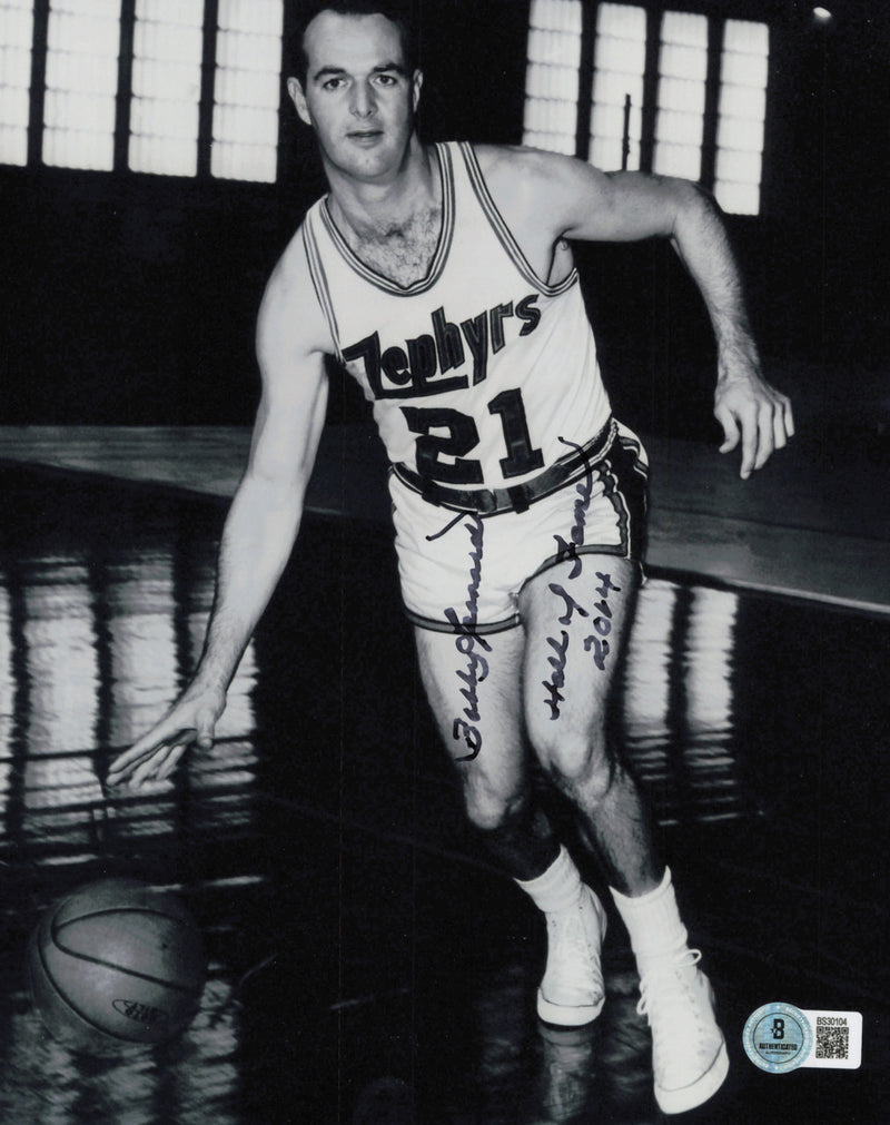 Bobby Leonard Autographed 8x10 Photo Indiana Hoosiers "HOF 2014" Beckett BAS QR #BS30104