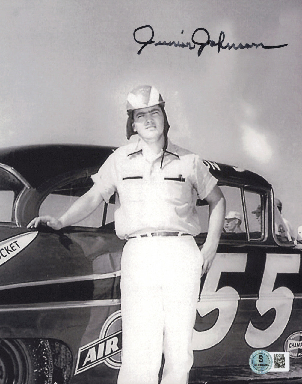 Junior Johnson Autographed 8x10 Photo Nascar Beckett BAS QR #BS30152