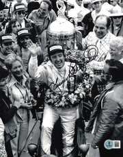 Johnny Rutherford Autographed 8x10 Photo Indy Car Beckett BAS QR #BS30178