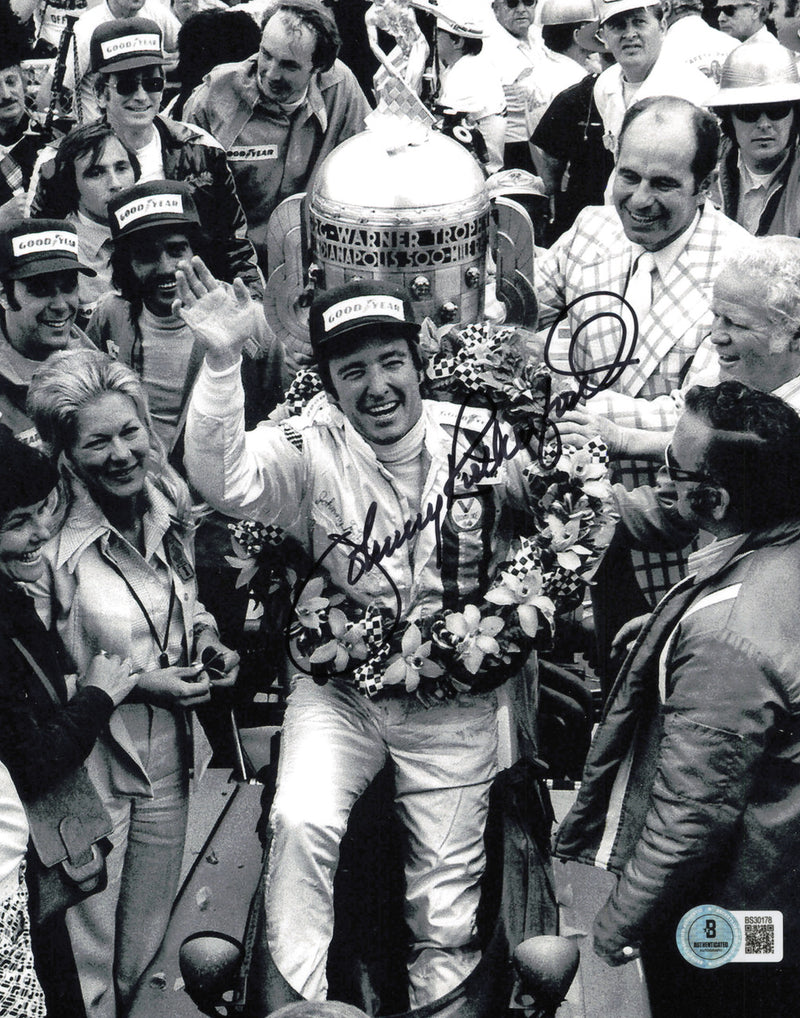 Johnny Rutherford Autographed 8x10 Photo Indy Car Beckett BAS QR #BS30178