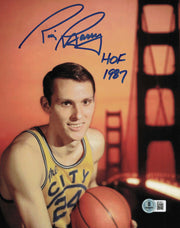 Rick Barry Autographed 8x10 Photo Golden State Warriors "HOF 1987" Beckett BAS QR #BS12917