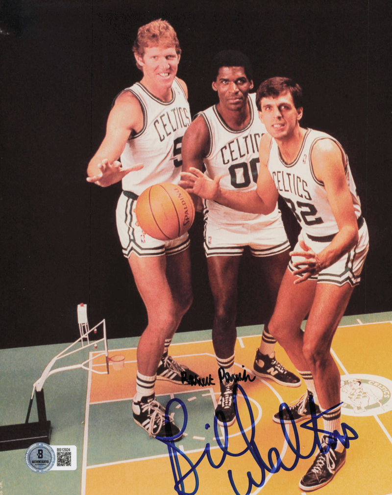 Bill Walton & Robert Parish Autographed 8x10 Photo Boston Celtics Beckett BAS QR #BS12924