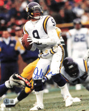 Jim McMahon Autographed 8x10 Photo Minnesota Vikings Beckett BAS QR #BS12952