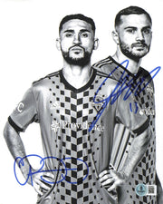Jordan Morris & Cristian Roldan Autographed 8x10 Photo Seattle Sounders Beckett BAS QR #BS36563