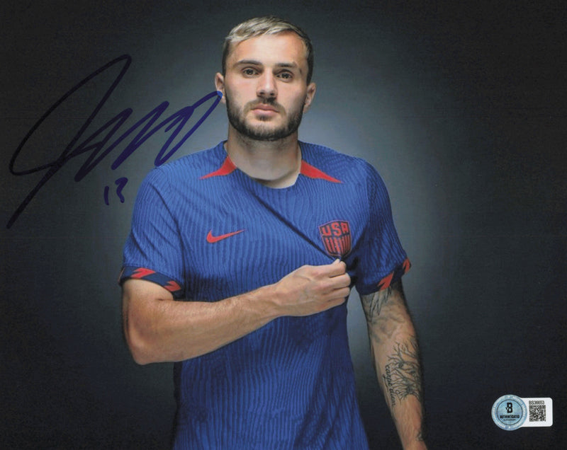 Jordan Morris Autographed 8x10 Photo Team USA Beckett BAS QR #BS36653