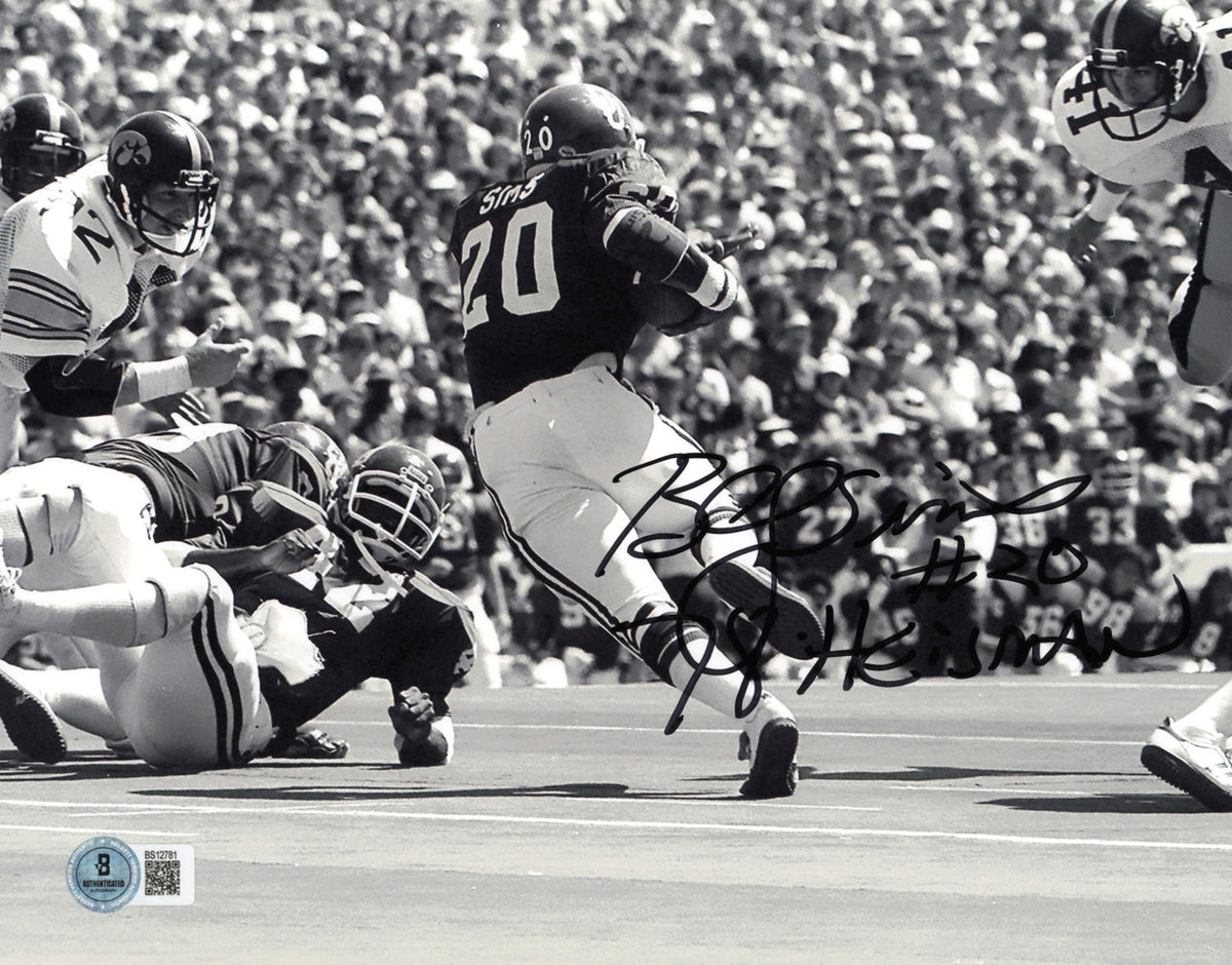 Billy Sims Autographed 8x10 Photo Oklahoma Sooners "78 Heisman" Beckett BAS QR #BS12781