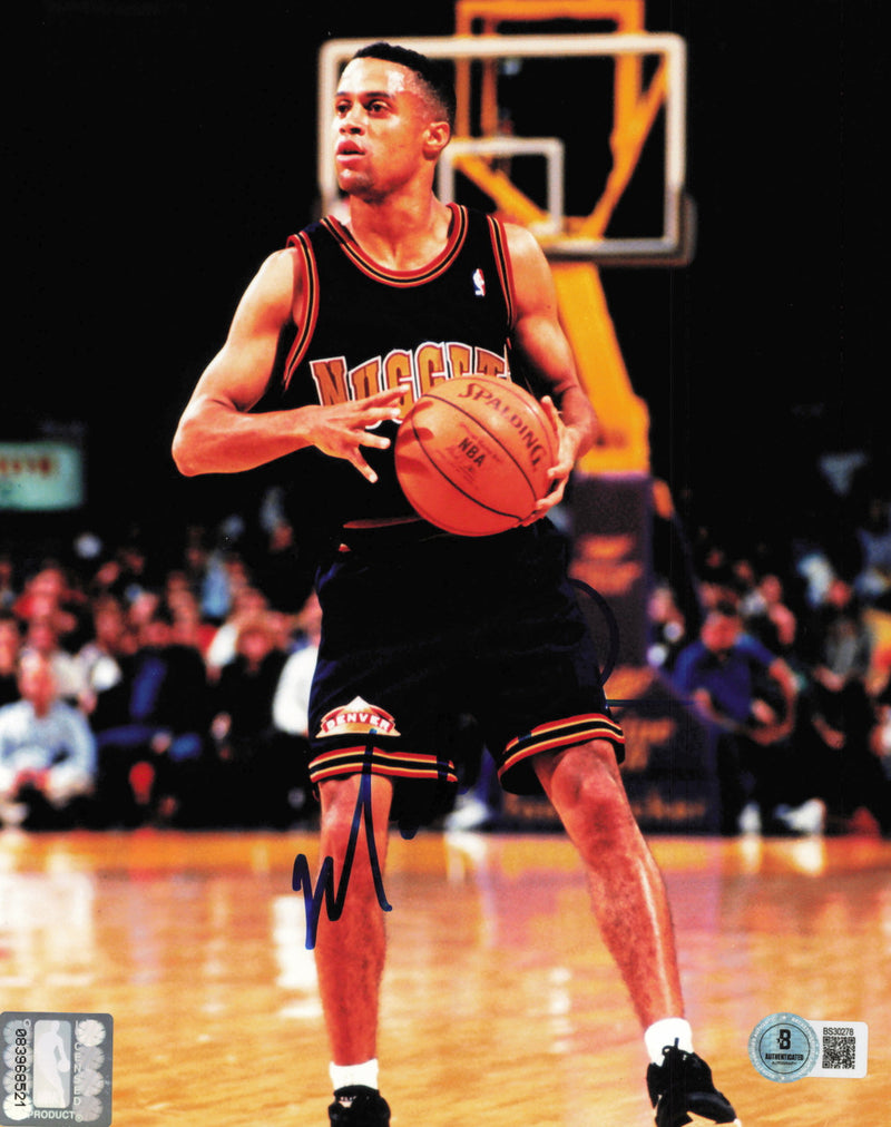 Mahmoud Abdul-Rauf Autographed 8x10 Photo Denver Nuggets Beckett BAS QR #BS30278