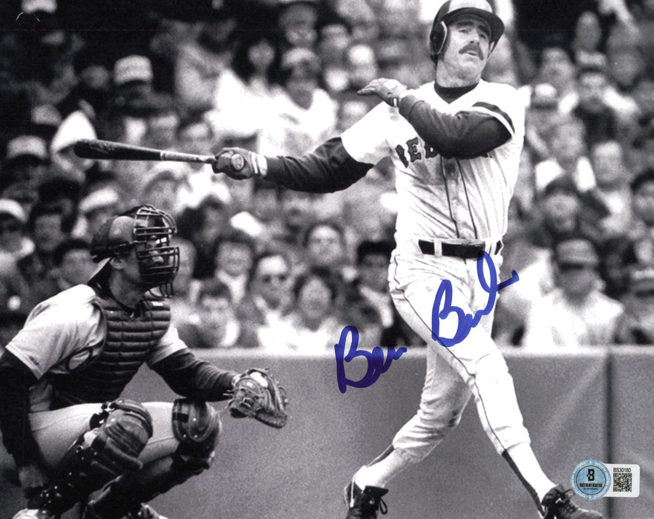 Bill Buckner Autographed 8x10 Photo Boston Red Sox Beckett BAS QR #BS30180