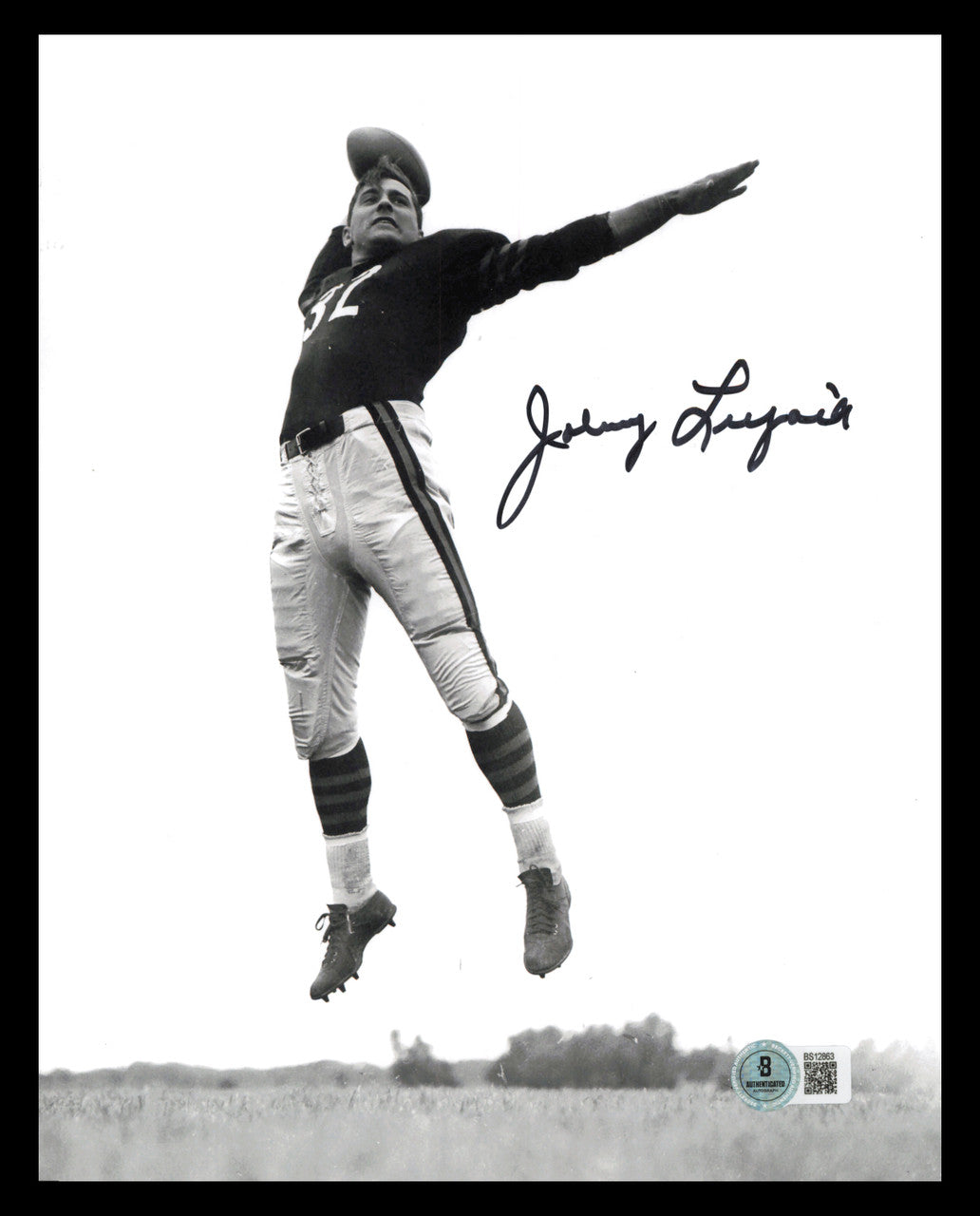 Johnny Lujack Autographed 8x10 Photo Notre Dame Fighting Irish Beckett BAS QR #BS12863