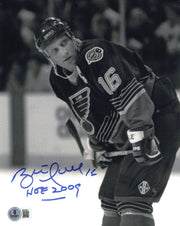 Brett Hull Autographed 8x10 Photo St. Louis Blues "HOF 2009" Beckett BAS QR #BS30621