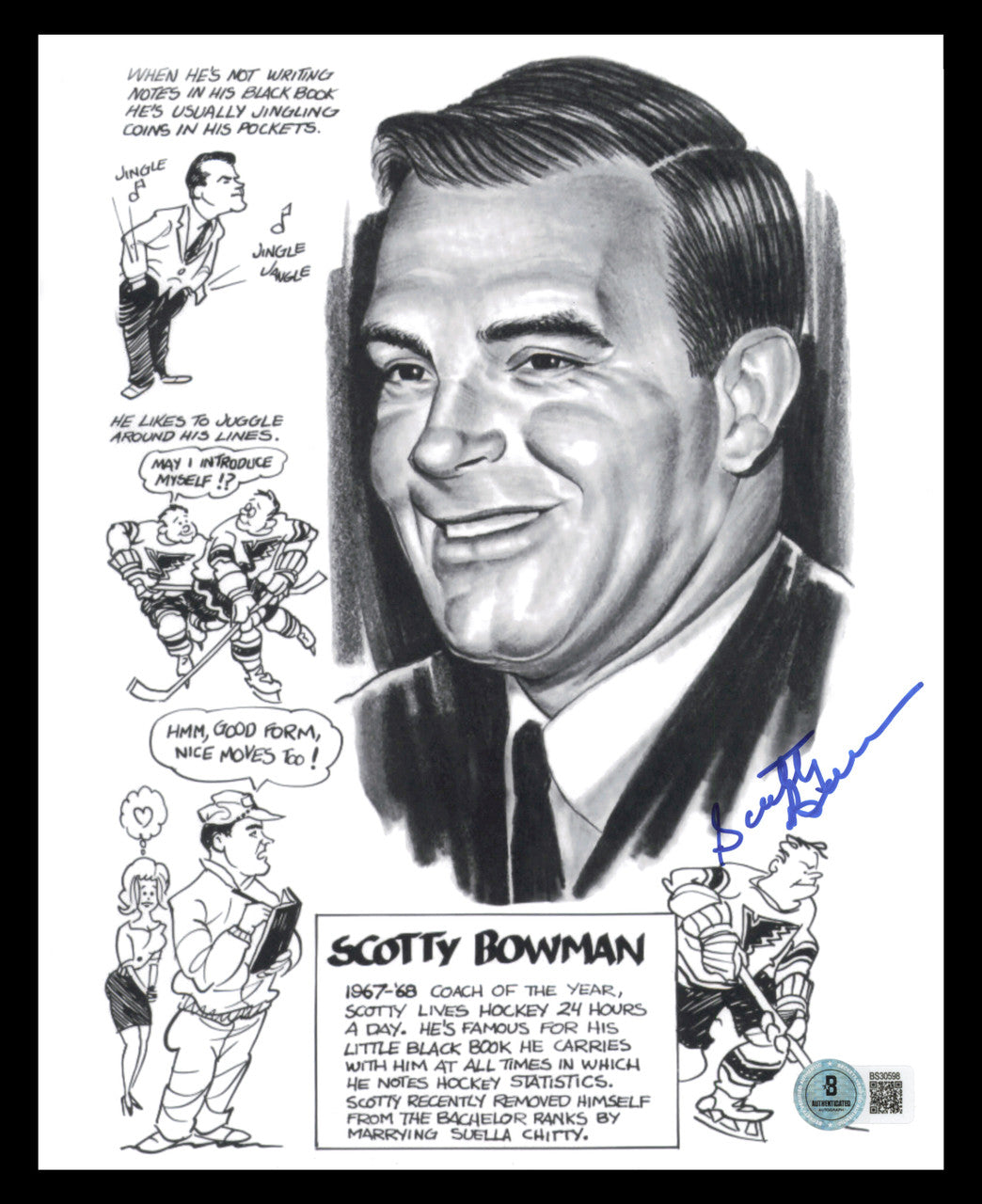 Scotty Bowman Autographed 8x10 Photo Detroit Red Wings Beckett BAS QR #BS30598