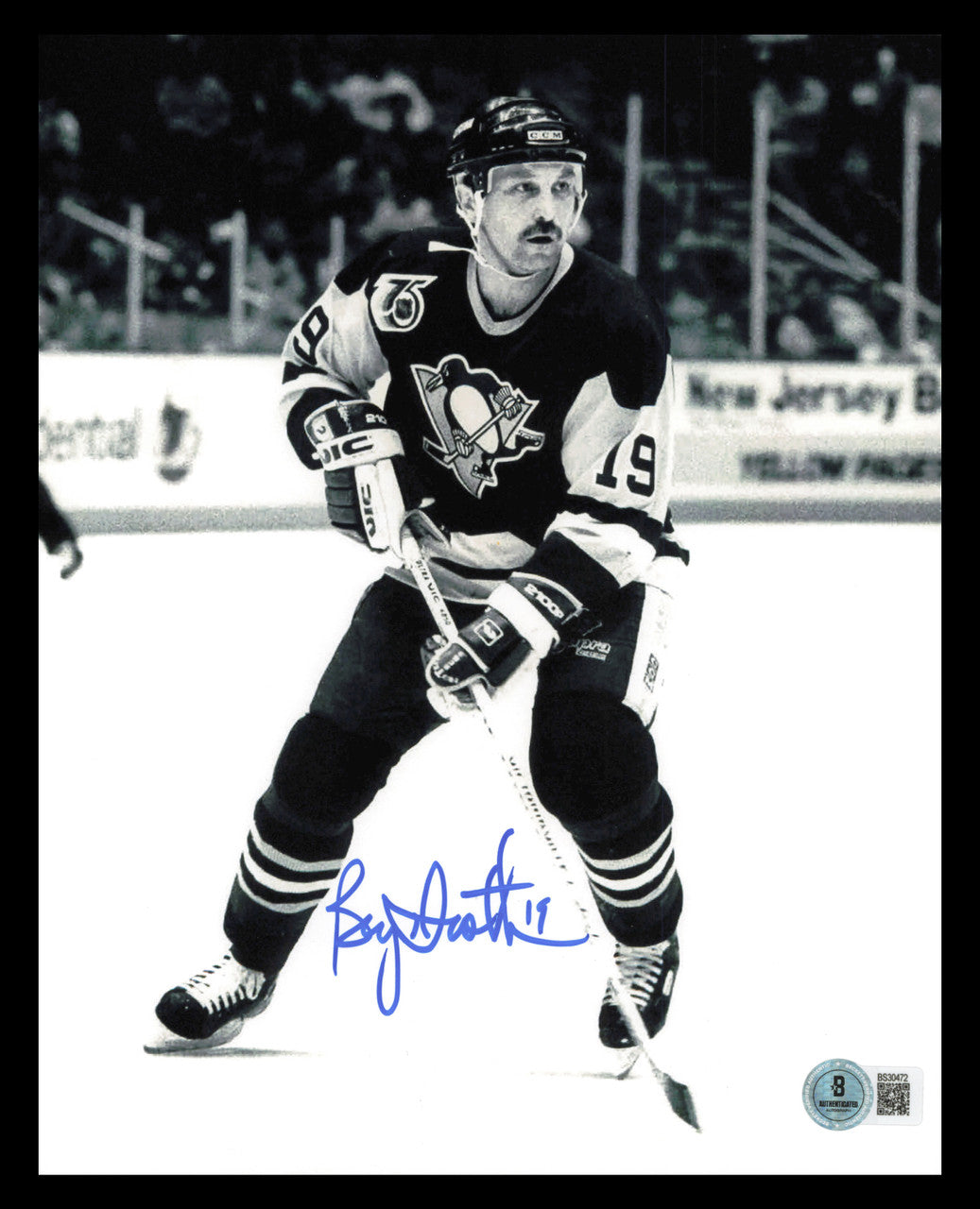 Bryan Trottier Autographed 8x10 Photo Pittsburgh Penguins Beckett BAS QR #BS30472