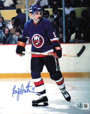 Bryan Trottier Autographed 8x10 Photo New York Islanders Beckett BAS QR #BS30474