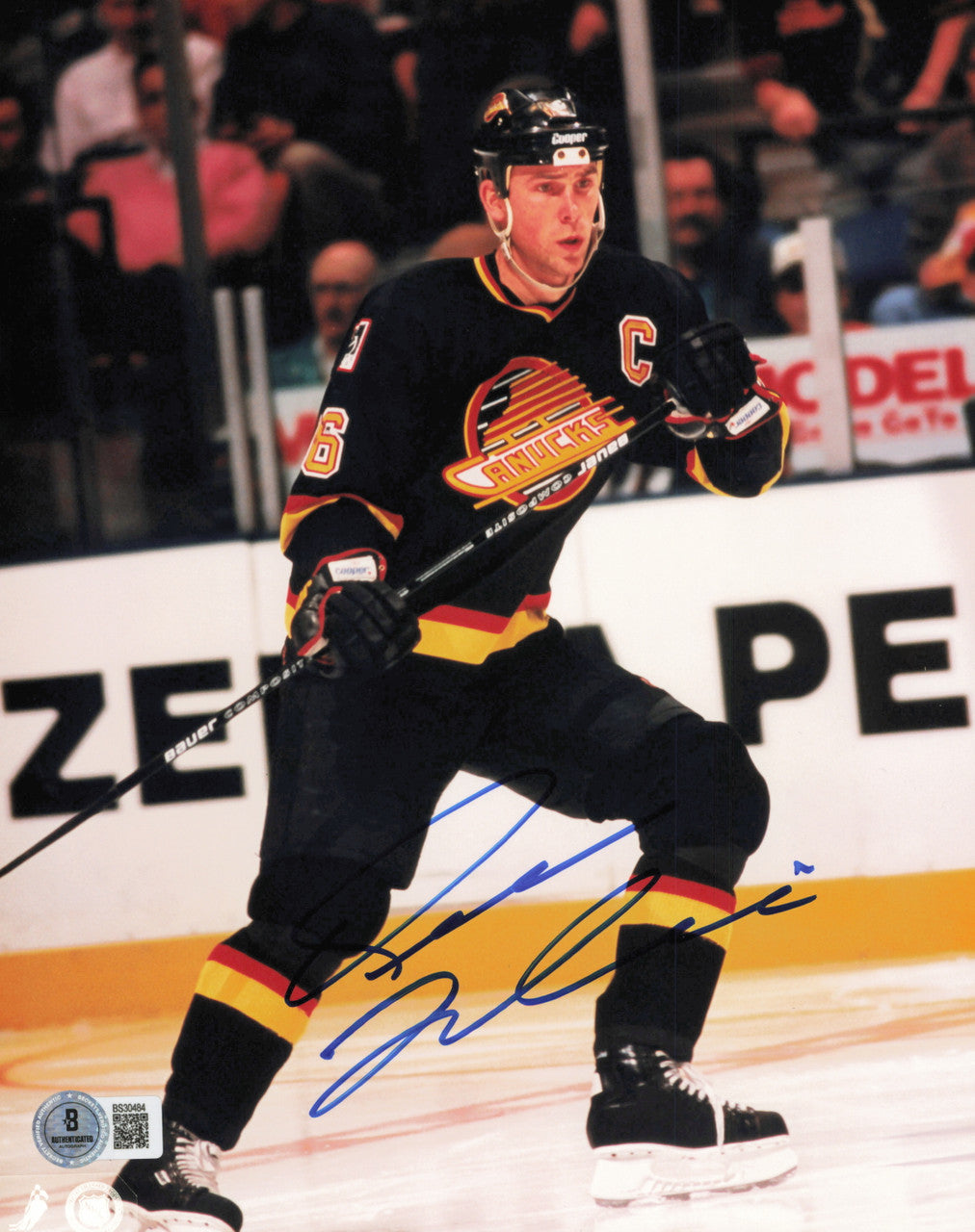 Trevor Linden Autographed 8x10 Photo Vancouver Canucks Beckett BAS QR #BS30484