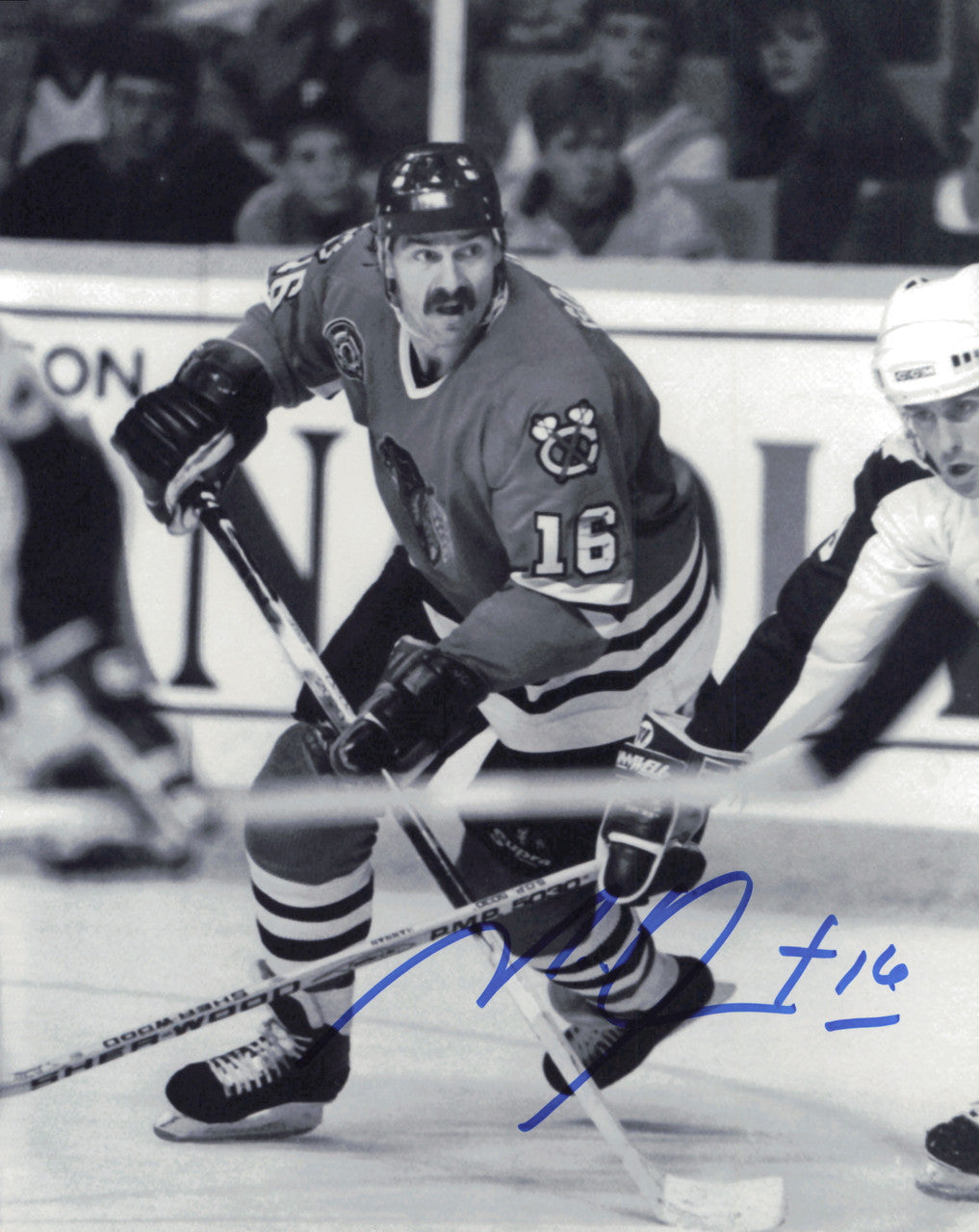 Michel Goulet Autographed 8x10 Photo Chicago Blackhawks SKU #247284