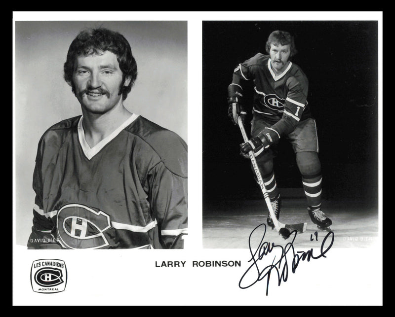 Larry Robinson Autographed 8x10 Photo Montreal Canadiens SKU #247296