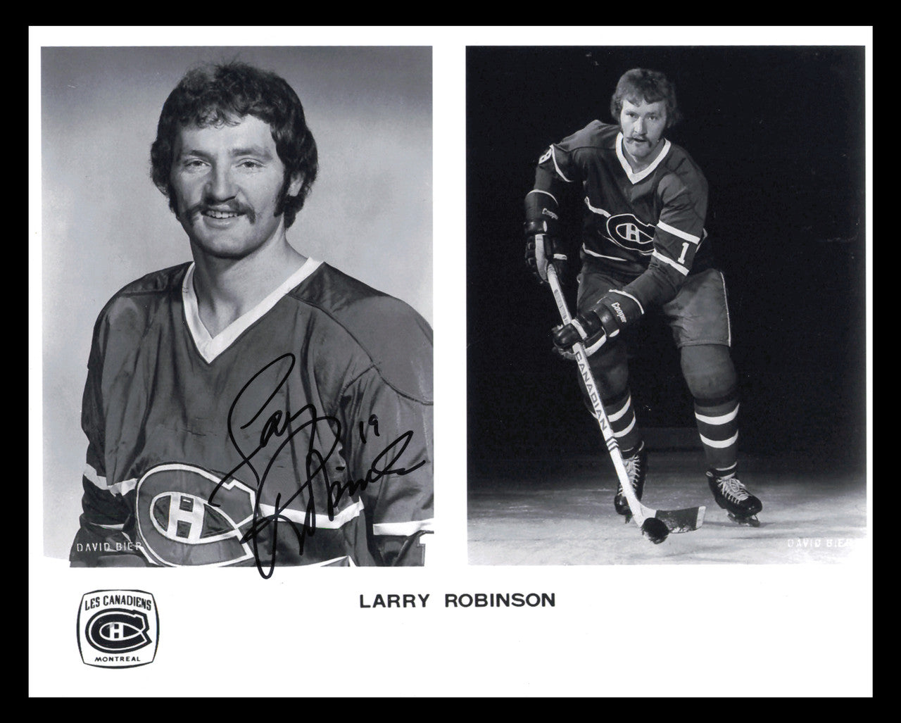 Larry Robinson Autographed 8x10 Photo Montreal Canadiens SKU #247304