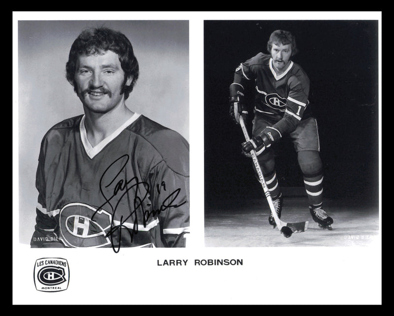 Larry Robinson Autographed 8x10 Photo Montreal Canadiens SKU #247304