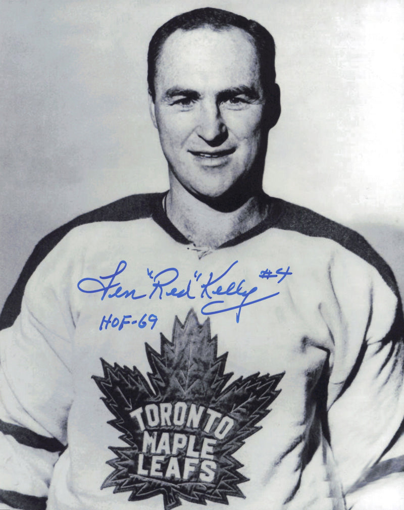Red Kelly Autographed 8x10 Photo Toronto Maple Leafs "HOF 69" SKU #247332