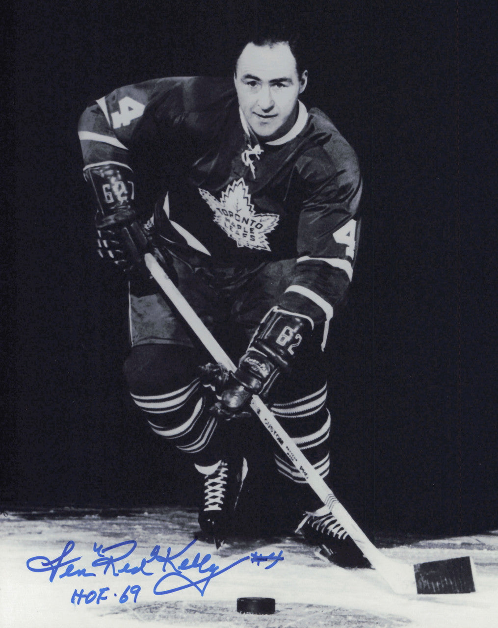 Red Kelly Autographed 8x10 Photo Toronto Maple Leafs "HOF 69" SKU #247333