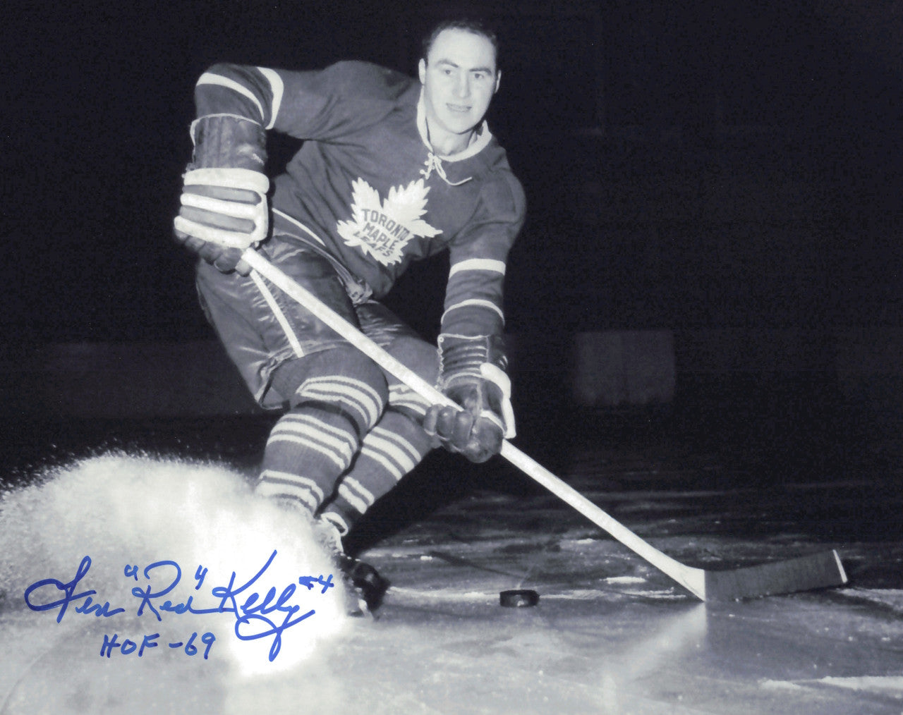 Red Kelly Autographed 8x10 Photo Toronto Maple Leafs "HOF 69" SKU #247335