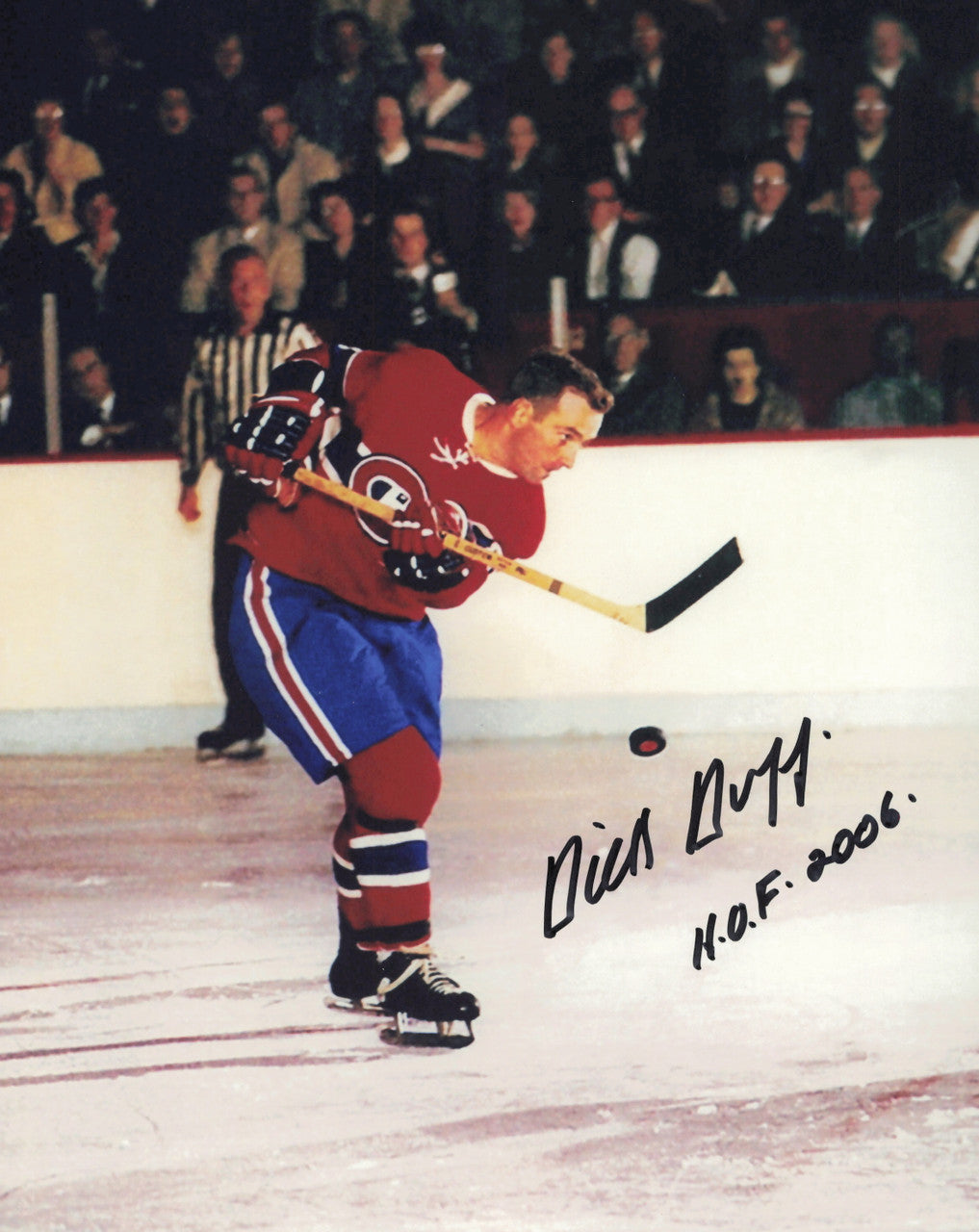 Dick Duff Autographed 8x10 Photo Montreal Canadiens "HOF 2006" SKU #247400
