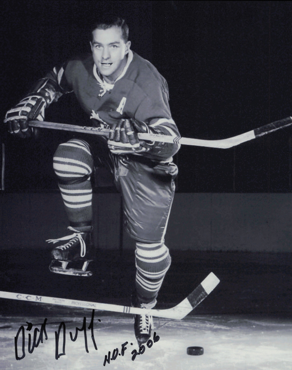 Dick Duff Autographed 8x10 Photo Montreal Canadiens "HOF 2006" SKU #247402