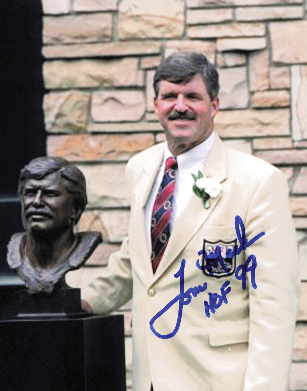 Tom Mack Autographed 8x10 Photo Los Angeles Rams "HOF 99" SKU #247435