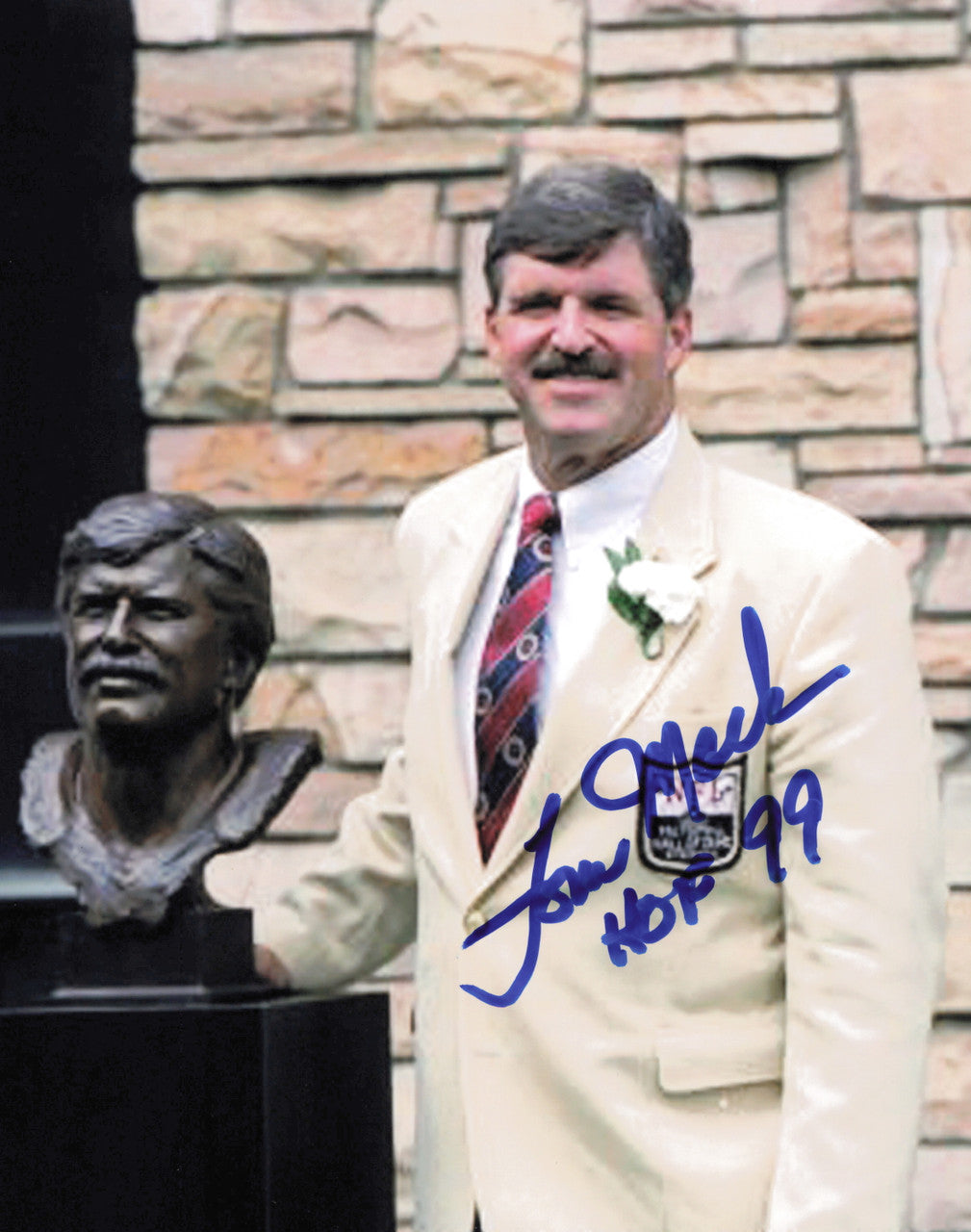 Tom Mack Autographed 8x10 Photo Los Angeles Rams "HOF 99" SKU #247436