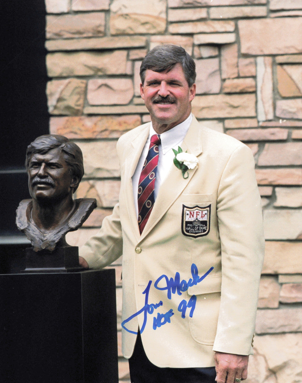 Tom Mack Autographed 8x10 Photo Los Angeles Rams "HOF 99" SKU #247437