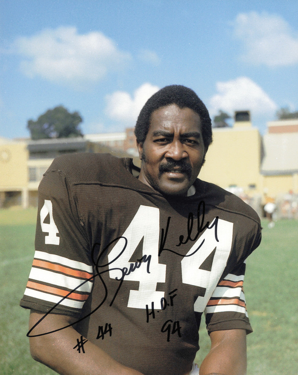Leroy Kelly Autographed 8x10 Photo Cleveland Browns "HOF 94" SKU #247491