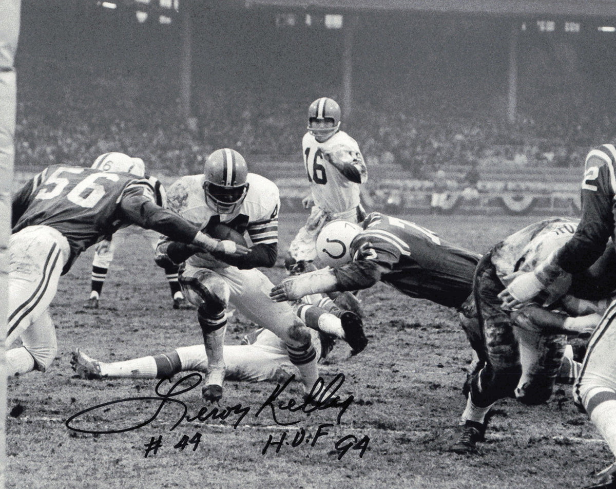Leroy Kelly Autographed 8x10 Photo Cleveland Browns "HOF 94" SKU #247492