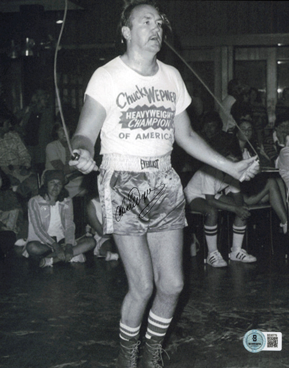 Chuck Wepner Autographed 8x10 Photo Beckett BAS QR #BS30779